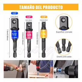 Holaya 9 Pzs Juego De Brocas De Extensión Y Taladro En Angular 105°