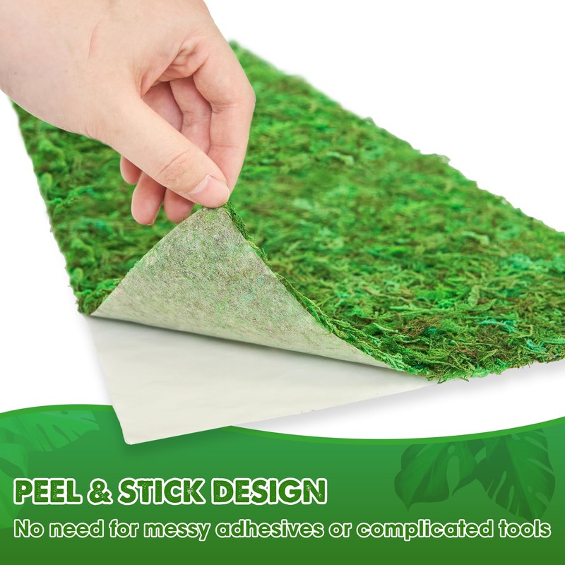 DUSPRO 71"x11" Sheet Moss Roll, Peel and Stick Moss Sheets