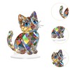 Qianly Mini Cat Statue Decorative Acrylic Animal Sculpture for Bedroom
