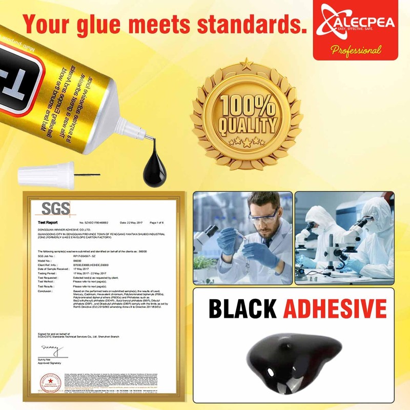 ALECPEA Upgrade T-7000 Black Adhesive Glue - 3PCS 50ml |
