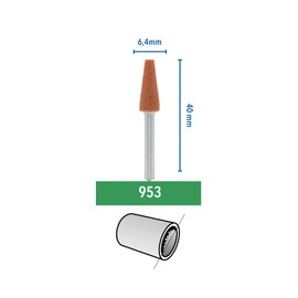 Dremel 26150953JA Grinding Stone Aluminium Oxide ø 6,4 mm 3 Piece