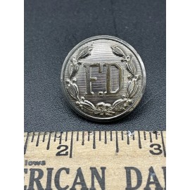 FD Wreath Fireman Uniform Button - Large Silver
