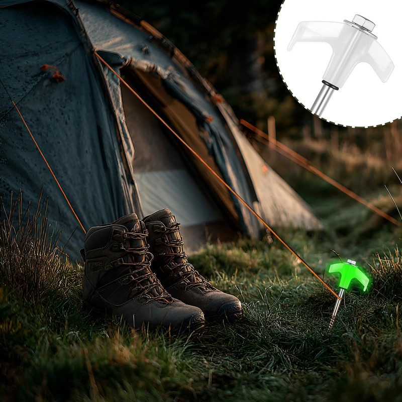 NPFVKSA 8”Heavy Duty Camping Tent Stakes 20 Pieces,Heavy Duty Tent