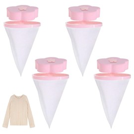 Hair Catcher Washer Machine, 4 PCS Lint Catcher for Washing Machine,Pet Dog Hair Washer Catcher, Reusable,Suitable for Laundry (Pink)