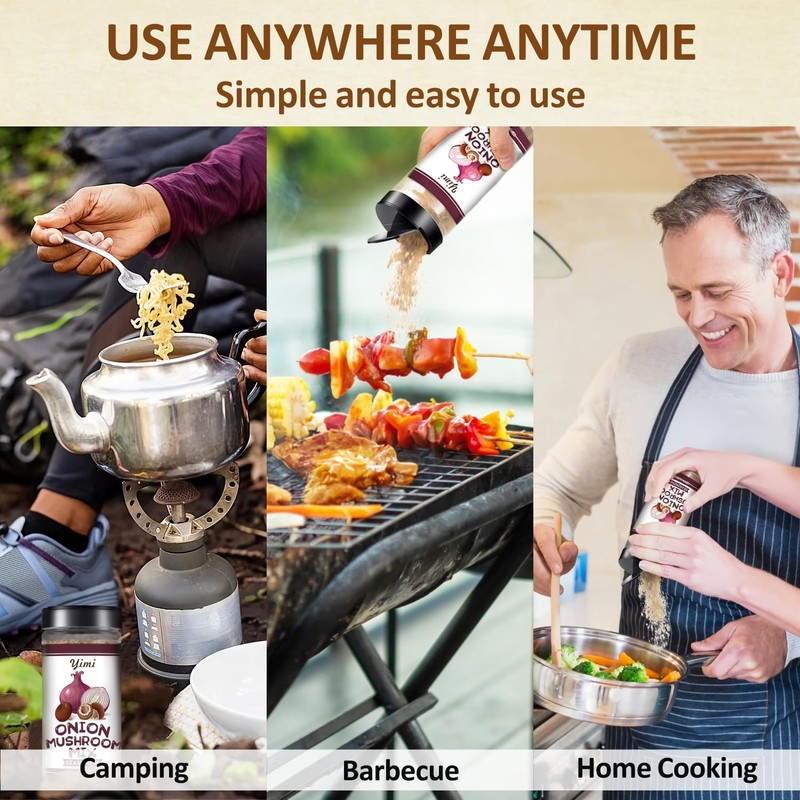 Yimi Onion and Mushroom Seasoning Mix, Umami Flavor, Finely Ground
