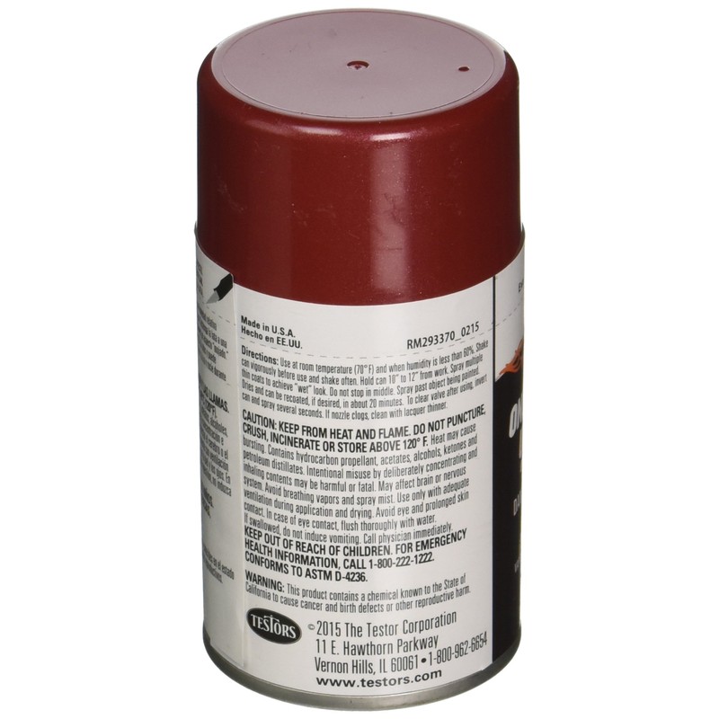 Testors 1838MT 3 oz. Lacquer Spray Gloss Paint, Mythical Maroon