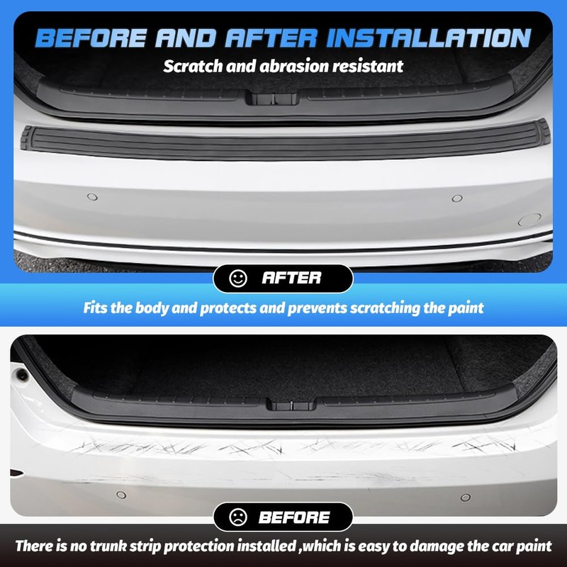 NHHEO Car Rear Bumper Cover Protector, Universal Anti-Scratch Cuttable Bumper