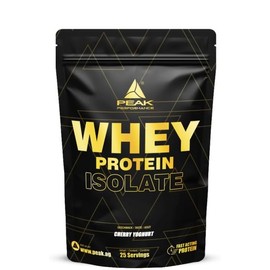 PEAK Whey Protein Isolate - 750 g Cherry Yoghurt Flavour I 25 Servings I Very High Protein Content Made from 100% Whey Protein Isolate I Sugar & Low Fat I for Muscle Building and Maintenance
