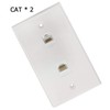 AV Wallplate Cat6 Ethernet Keystone Insert Jack Network Wall Plate
