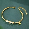 Stocking Stuffers Holiday Outfits for Women 2024 Gold Bamboo Bracelet