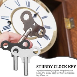 IMIKEYA 2pcs Antique Clock Keys for Winding Clock Key Antique Wall Clock Sturdy Antique Keys Repairing Grandfather Clock Key, Universal
