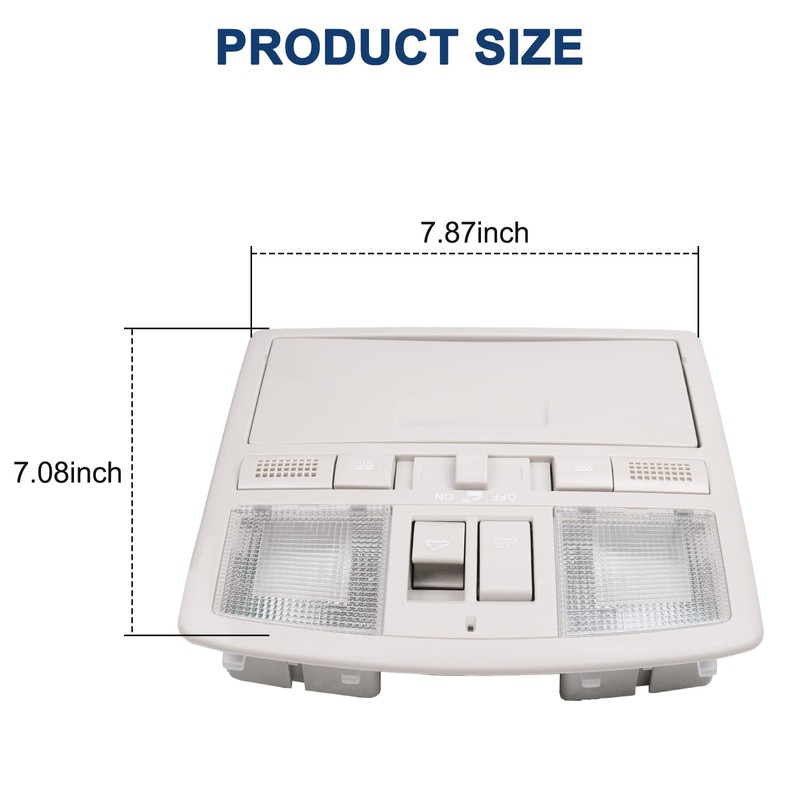 Overhead Console Map Reading Light w/Sunroof Switch Compatible with Mazda