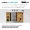 Kraus Kore Solid Bamboo Cutting Board for Workstation Kitchen Sink