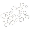 Transmission Line Clips, 18pcs Transmission Connector Retaining Clips, 3 Sizes