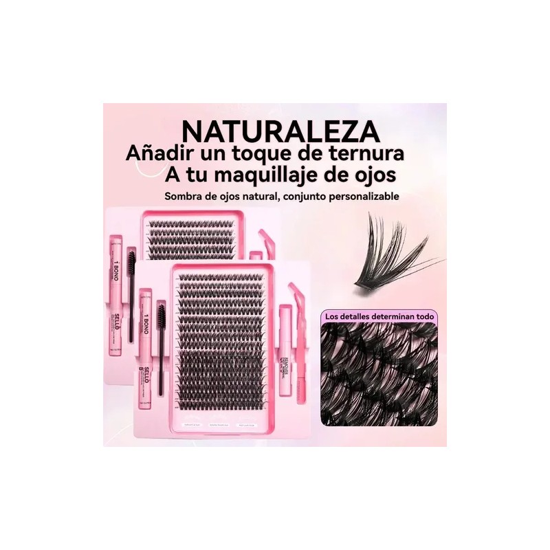 Extensiones de Pestañas 40D Mink Sintético para un Volumen Natural