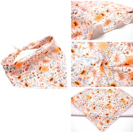 Lionheart glory Flower Dog Scarf, Soft Dog Bandanas, Adjustable Square for Small, Medium, Large Dogs