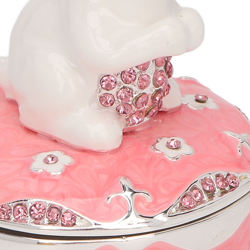 Trinket Box Exquisite Cute Bunny Shape Magnetic Design Zinc Alloy