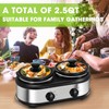Dual Slow Cooker Buffet Server Food Warmer with 3 Adjustable