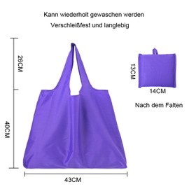 Lin's Liliana Large Foldable Bag, 43 x 66 cm, Reusable Shopping Bag, Lightweight Handbag, Quick-Drying, Tear-Resistant for Shopping, Travel, Trips, Green
