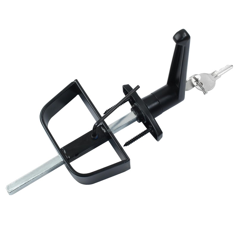 Luomorgo Shed Door Latch L-Handle Lock Kit with 2 Keys,