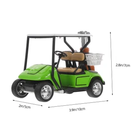 Mikinona Miniature Golf Cart Model Durable Desktop Decoration Realistic Golf Cart Ornament for Home Office Decor Compact Lightweight Design