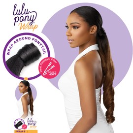 Sensationnel Lulu Pony Wrap - high heat synthetic yaki pony tail or up do wig piece - LULU PONY Wrap 5 (F1B/30)