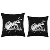 Line Art Entomologists Velvet Ant Throw Pillow