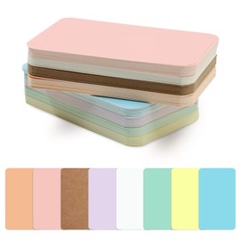 Yitexin 120Pcs Small Blank Paper Message Note Business Cards, 3.5x2'' Mini Index Cards for Gift, 8 Colors Blank Vocabulary Word Flash Study Cards Double Sided, Colored Notecards Unlined