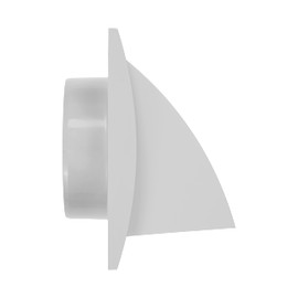 ECOPRO VENT 4 Inch White Plastic Dryer Vent Cover with Backdraft Damper – Exterior Wall Exhaust Hood Grille with Non-Return Protective Flap – Outside Air Vent Cover for Dryer, Bathroom & HVAC