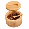 Wooden Seasoning Container for Salt and Spices – Lidded Condiment