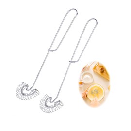 Pack of 2 spiral whisks, stainless steel, whisk small, whisk, whisk suitable for dishwasher, whisk, flat whisk, hand whisk for eggs, flour and butter