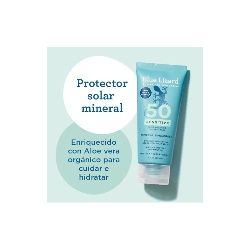 Blue Lizard Protector Solar Mineral Para Piel Sensible - SPF