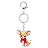YAYAKO Acrylic Cute Chihuahua Keychain Charms Dog Lover Gifts for