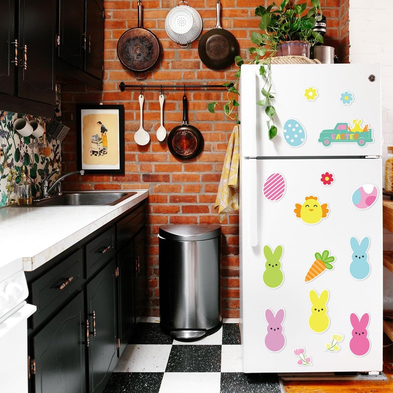 26PCS Easter Magnets Garage Door Decorations - Magnetic Refrigerator Car