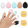 Pack of 5 Finger Powder Puffs, 2 Pieces Sponge Powder
