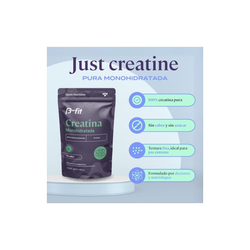 B-FIT Just Creatine Creatina Monohidratada Pura
