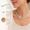 Beaded Necklace for Women Turquoise Pearl Necklace Pearl Pendant Gold