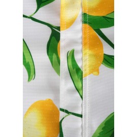DII CAMZ11292 Spring & Summer Outdoor Tablecloth, Spill Proof and Waterproof with Zipper and Umbrella Hole, Host Backyard Parties, BBQs, Family Gatherings - (Seats 10 to 12), 60x120 w, Lemon Bliss