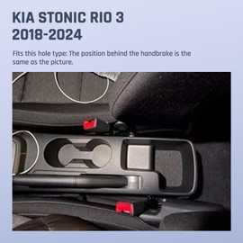 Car Armrest Box for KIA Rio 2018-2023 Automotive Accessories 7USB Ports Carbon Fiber Leather Armrest Organizer Storage Box Center Console with Cup Holder