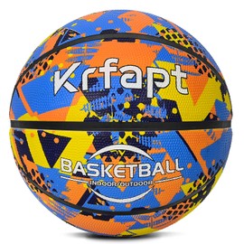 Krfapt Mini Basketball, Size 5, Ideal for Youth Children's Hands, Soft Basketball with Non-Slip Surface, Orange, 1 Piece