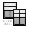 MHirmosy 2 Pcs Black Shed Windows 18" x 23" -