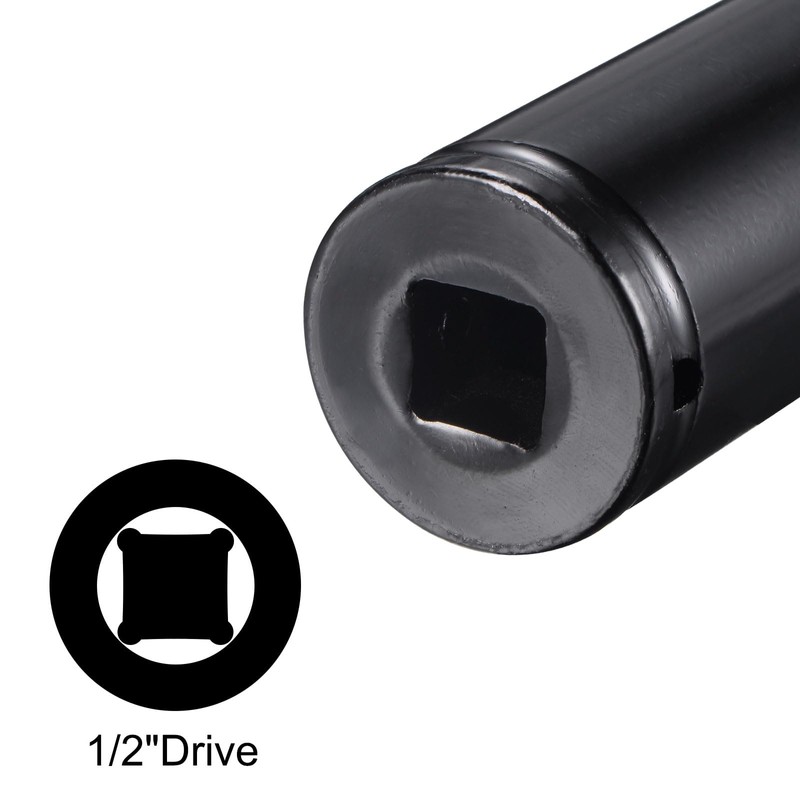 sourcing map 1/2 Inch 30 mm Impact Socket Heat Treated