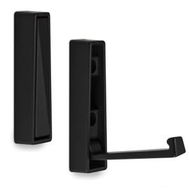 Set of 2 bari folding hooks, 80 x 20 x 15 mm, black, folding coat hooks, folding hooks by SO-TECH®