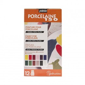 Pebeo 150 Porcelain Paint, Assorted Colors 12 Pack