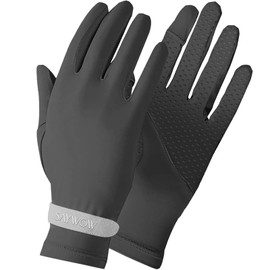 SayWow UV Sun Protection Gloves for Women Full Finger Touchscreen UPF 50+ for Golf, Driving, Hiking, Black(SGA-BLK)