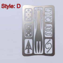 Unbranded Survival Multitool Stainless Steel HQ 22 Tools In 1! Credit Card Size Outdoor - Style D