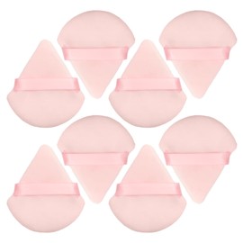 8 Pieces Pink Powder Puff Triangle Face Makeup Cotton Sponge for Loose Powder Soft Body Cosmetic Foundation Contouring Powder Wet Dry Makeup Tools 2.75 x 2.55 inches (Pink Triangle)
