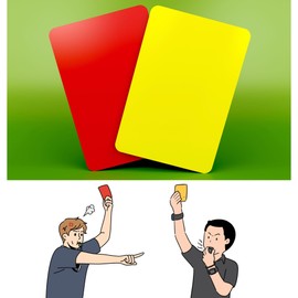 Olanmarp Football Referee Card Set - Robust Red and Yellow PVC Cards - Essential Accessory for Any Football Game Set - Made in EU (Set of 5 (5 Yellow + 5 Pieces Red))