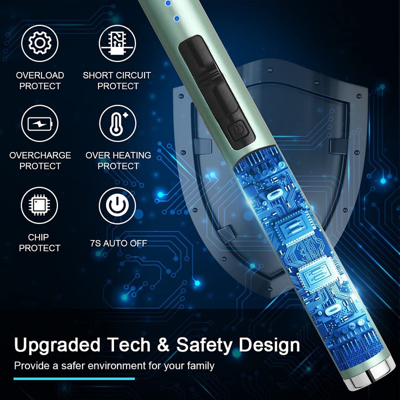 ARECTECH Rechargeable Electric Candle Lighter Arc Plasma Windproof Lighter for
