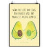 Mr. & Mrs. Panda DIN A5 Poster Avocado Couples -